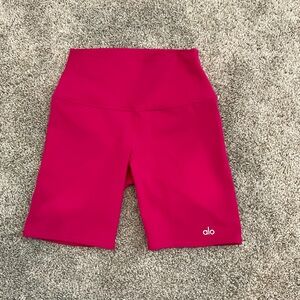 ALO Yoga Women's Vibrant Pink Bike Shorts